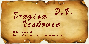 Dragiša Vesković vizit kartica